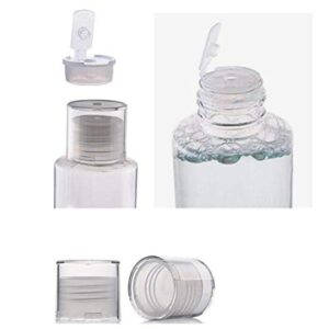 5 oz Clear Plastic Empty Bottles Travel Bottle Container with Flip Cap BPA -free Sample Tube Jars for Cosmetic Bath Shower Gel Lotion Liquid Shampoo - Set of 4