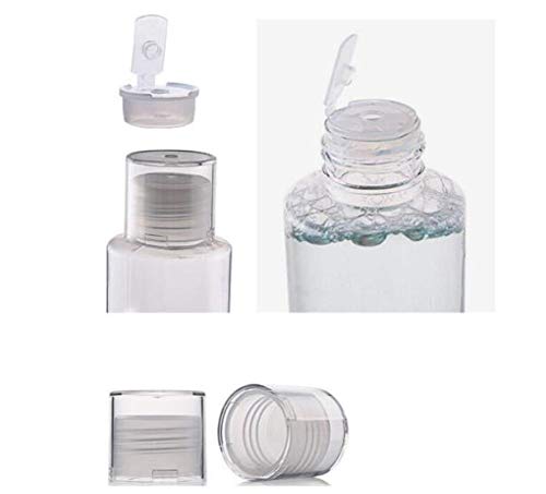 5 oz Clear Plastic Empty Bottles Travel Bottle Container with Flip Cap BPA -free Sample Tube Jars for Cosmetic Bath Shower Gel Lotion Liquid Shampoo - Set of 4