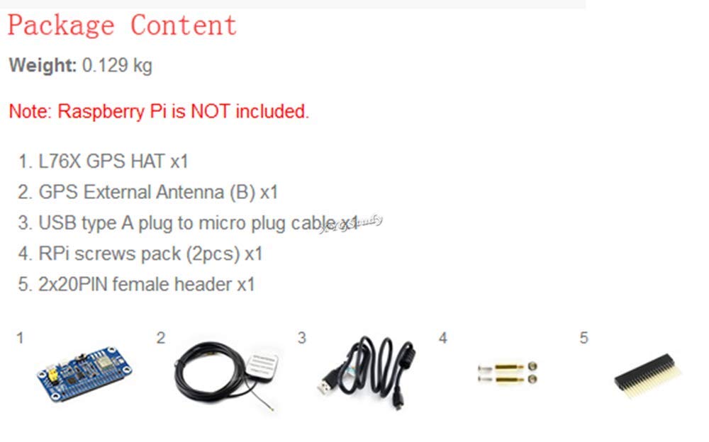 Raspberry Pi GNSS L76X GPS HAT Supports Multi-GNSS Systems GPS BDS QZSS Supports DGPS SBAS Interface UART with External Antenna Industrial PDA Tracking Security System Module @XYGStudy