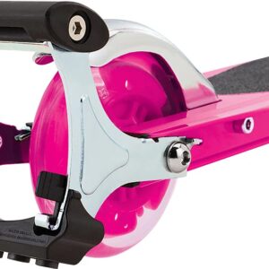 Razor S Spark Sport Kick Scooter for Kids Ages 8+ - LED Light-Up Wheels, Full-Deck Grip Tape, Lightweight Aluminum Frame, Foldable, for Riders up to 220 lbs