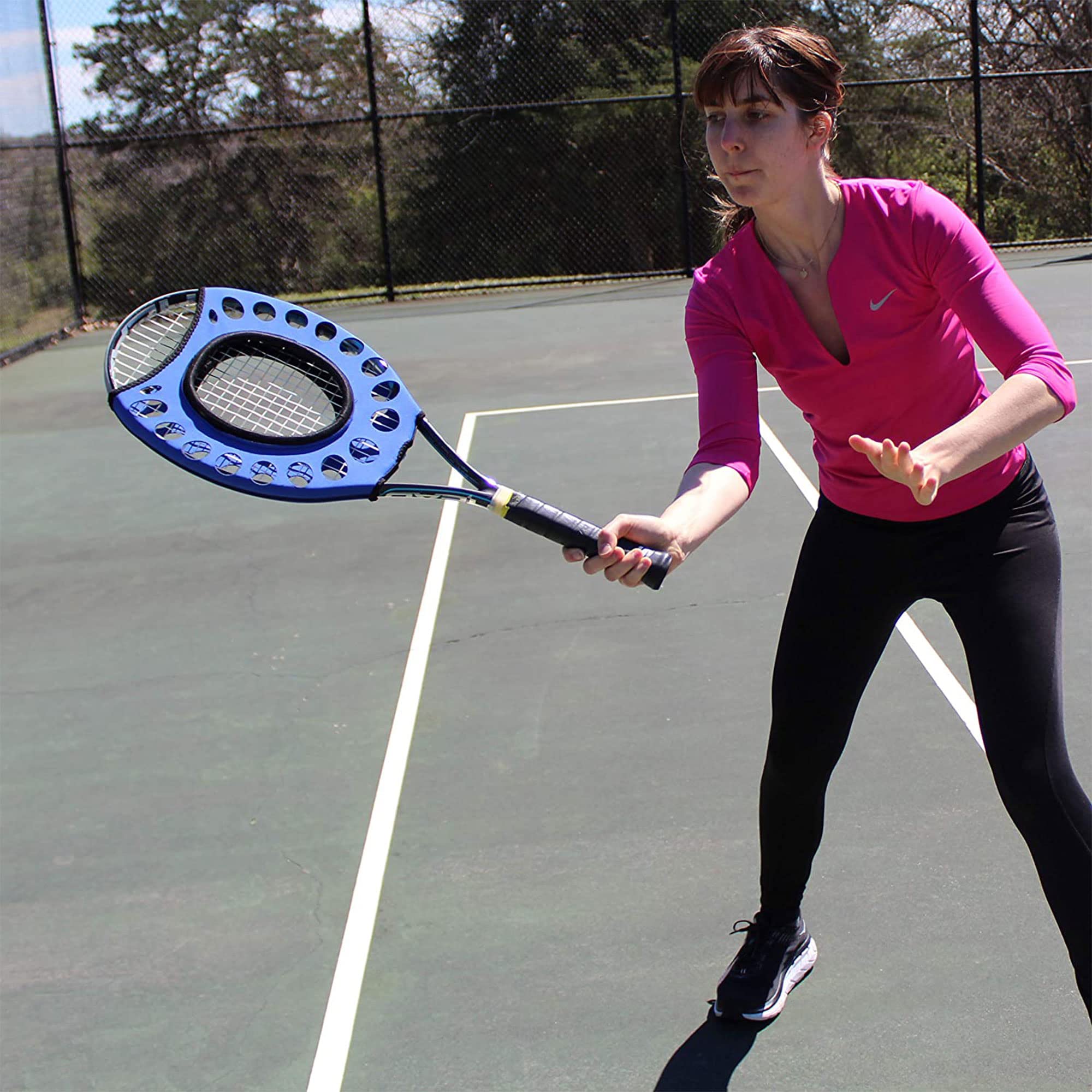 OnCourt OffCourt Sweet Spot Trainer - Learn to Hit The Center of Your Racquet/Tennis Training Aid