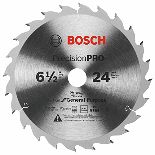 BOSCH PRO624TS 6-1/2 In. 24-Tooth Precision Pro Series Track Saw Blade