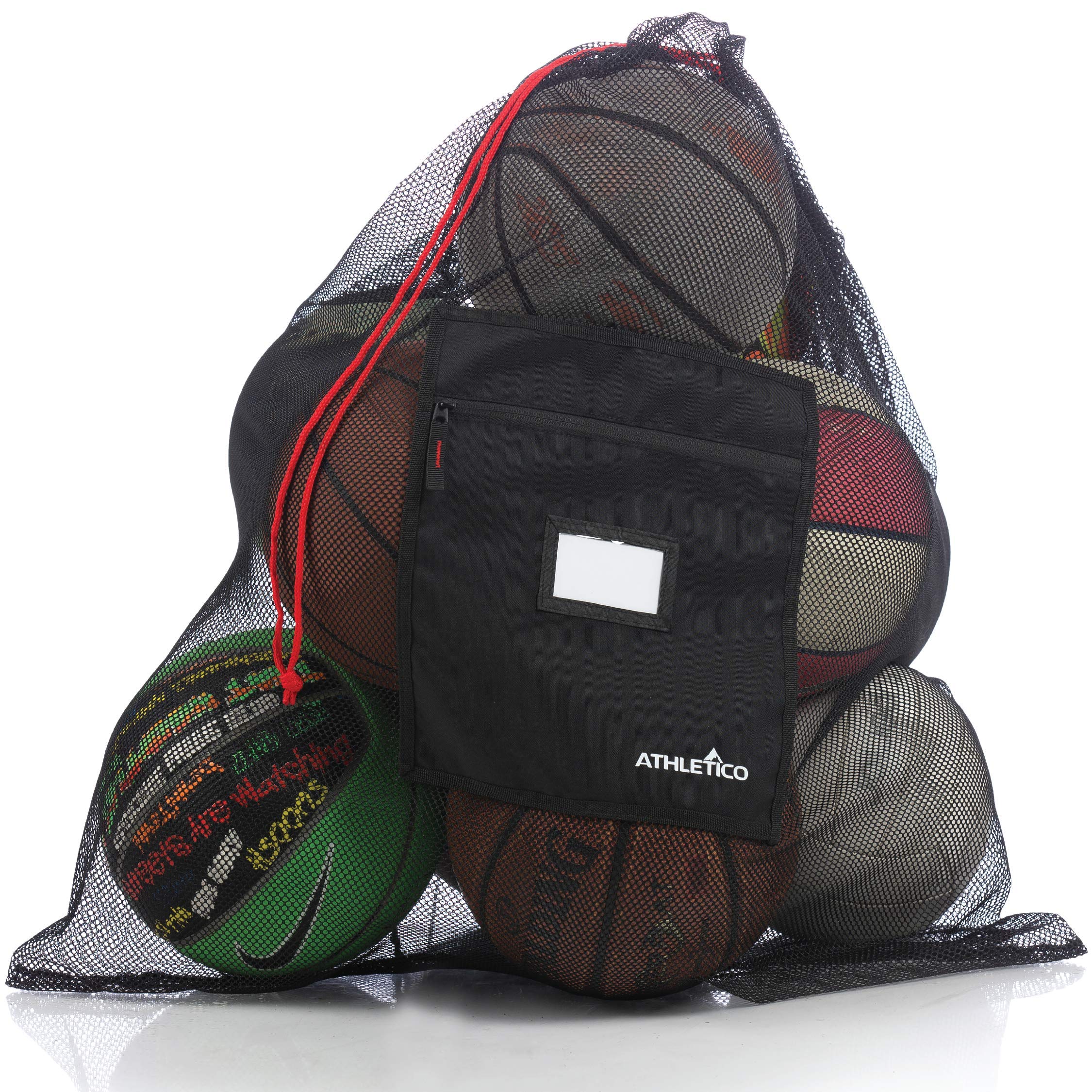 Athletico Extra Large Ball Bag - Mesh Soccer Ball Bag - Heavy Duty Drawstring Bags Hold Equipment For Sports Including Basketball, Volleyball, Baseball, Swimming Gear or The Beach