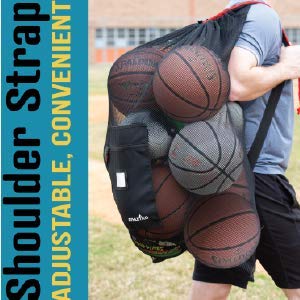 Athletico Extra Large Ball Bag - Mesh Soccer Ball Bag - Heavy Duty Drawstring Bags Hold Equipment For Sports Including Basketball, Volleyball, Baseball, Swimming Gear or The Beach