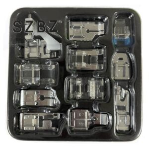 11Pcs Presser Feet, Sewing Machine Kit Household DIY Spare Parts Accessories for Sewing Machine Brother Singer Janome Toyota