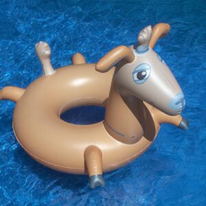 Swimline Inflatable Llama Swim Ring, Tan, 56"/46"/16"-44"