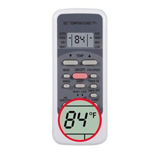 replacement for miller air conditioner remote control model number: rg51m5/eu (display in fahrenheit)(only remote control)