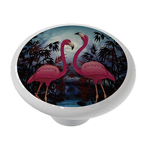 Gotham Decor Moonlit Flamingos Drawer/Cabinet Knob