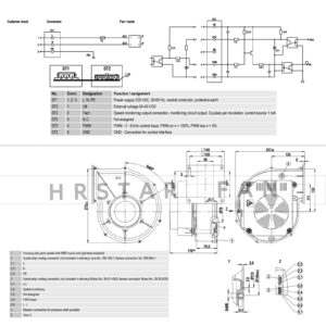 HRSTAR Original New Authentic Fan G1G170-AB31-51 M1G074-CF 410W EC Brushless Speed Regulating Gas Boiler Cooling Fans