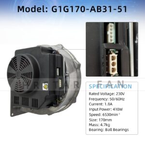 HRSTAR Original New Authentic Fan G1G170-AB31-51 M1G074-CF 410W EC Brushless Speed Regulating Gas Boiler Cooling Fans