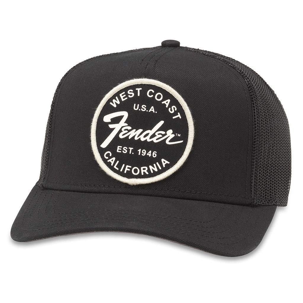 AMERICAN NEEDLE Valin Fender Guitars Trucker Hat (FEND-1906A-BLK) Black