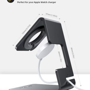 Lamicall Stand for Apple Watch, Charging Stand - Desk Watch Stand Holder Charging Dock Station compatible with Apple Watch Series SE Ultra/Series 8/7/6/5/4/3/2/1, 49mm/45mm/44mm/42mm/41mm/ 38mm, Black