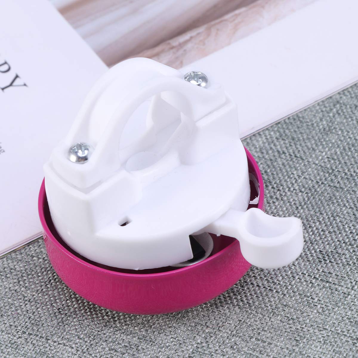 BESPORTBLE Bicycle Bell Ring for Kids Boys Girls Children Bike Bell Cute Bicycle Ring Bell Accessory (Rosy White)