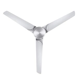 Roboto Smart Indoor and Outdoor 3-Blade Ceiling Fan 52in Brushed Aluminum with Remote Control works with Alexa, Google Assistant, Samsung Things, and iOS or Android App