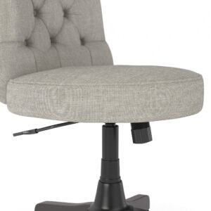 Bush Furniture Salinas Mid Back Tufted Office Chair in Light Gray Fabric