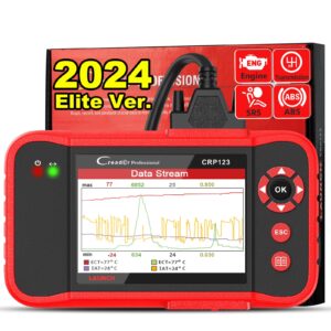 launch crp123 obd2 scanner, engine/abs/srs/transmission code reader car diagnostic scan tool, full obdii modes automotive scanner, live data stream graph, lifetime free update