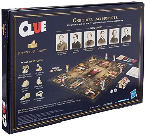 Hasbro Gaming Clue: Downton Abbey Edition Board Game for Kids Ages 13 & Up, Inspired by Downton Abbey