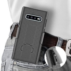 Aduro Cell Phone Holsters for Samsung Galaxy S10 Case Protector Includes Belt-Clip & Built-in Kickstand