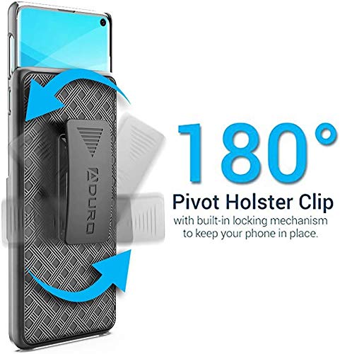 Aduro Cell Phone Holsters for Samsung Galaxy S10 Case Protector Includes Belt-Clip & Built-in Kickstand