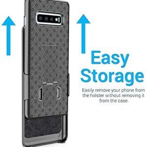 Aduro Cell Phone Holsters for Samsung Galaxy S10 Case Protector Includes Belt-Clip & Built-in Kickstand