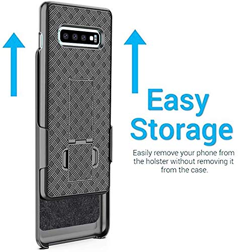 Aduro Cell Phone Holsters for Samsung Galaxy S10 Case Protector Includes Belt-Clip & Built-in Kickstand