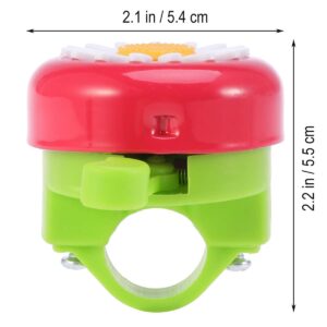 BESPORTBLE Bicycle Bell Ring for Boys Girls Bike Bell Cute Bicycle Ring Bell Accessory - Red Green