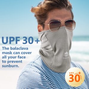 Botack Balaclava Face Mask Sun UV Protection Breathable Full Head Mask for Men Women Cycling Grey