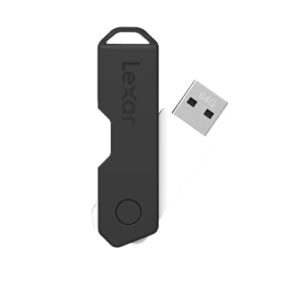 Lexar JumpDrive TwistTurn2 64GB USB 2.0 Flash Drive, Black (LJDTT2-64GABNABK)