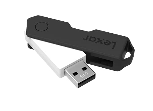 Lexar JumpDrive TwistTurn2 64GB USB 2.0 Flash Drive, Black (LJDTT2-64GABNABK)