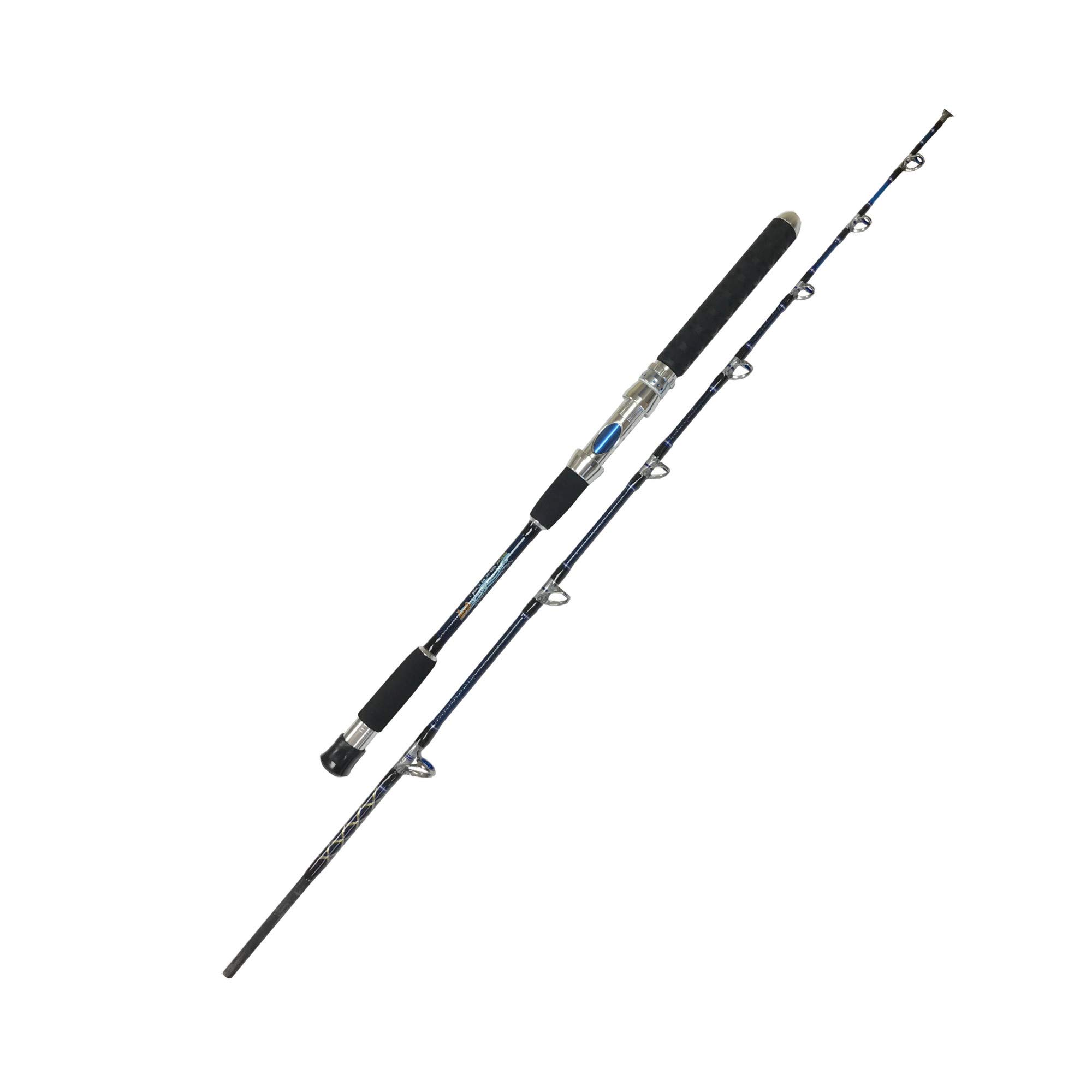 EatMyTackle Big Daddy Jigging Rod | Saltwater Fishing Rod (30-50lb Moderate/Heavy Action, 2pc)