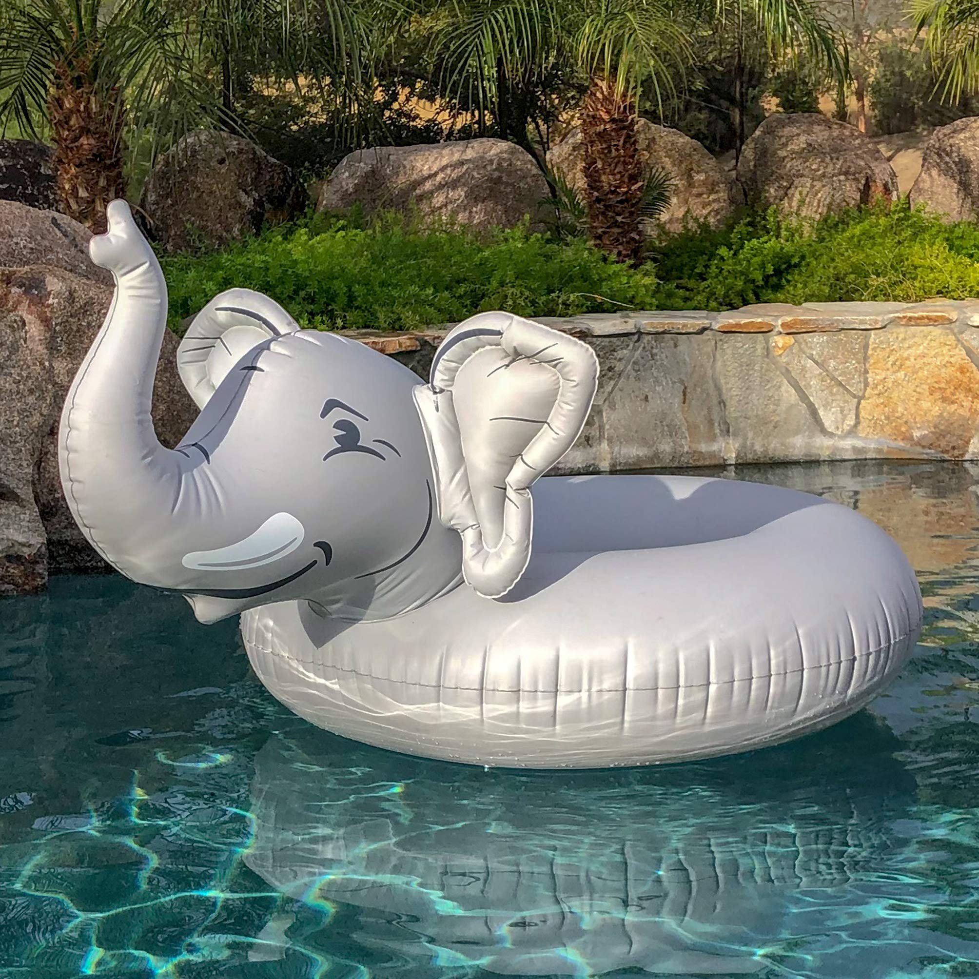 GoFloats Elephant Pool Float Party Tube - Inflatable Rafts for Adults & Kids