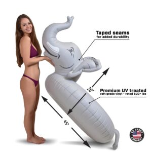 GoFloats Elephant Pool Float Party Tube - Inflatable Rafts for Adults & Kids