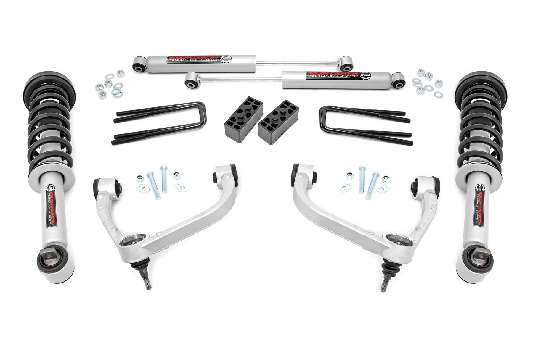 Rough Country 3" Lift Kit w/N3 Struts for 2014-2020 Ford F-150 4WD - 54531