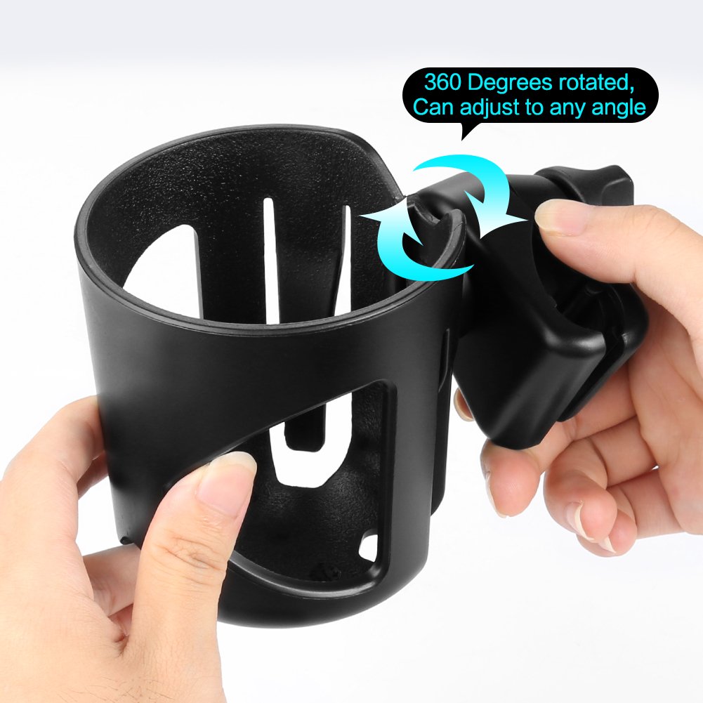 Accmor Universal Cup Holder, Stroller Cup Holder, Bike Cup Holder, 360° Rotatable Large Caliber Designed Cup Holder for Stroller, Wheelchair, Walker, Scooter