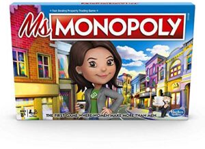 monopoly ms.monopoly board game for ages 8 & up, brown (e8424)