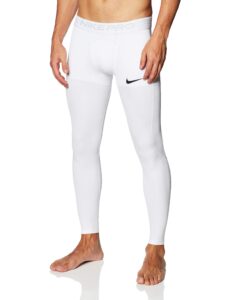 nike mens pro tights (white/black/xx-large)