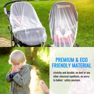 Mosquito Net for Stroller, Stroller Bug Net, Stroller Insect Mesh Net, Baby Insect Netting for Stroller, Car Seat, Bassinet, Cradle, Portable Mini - Universal Stroller Accessories (2 Pack)