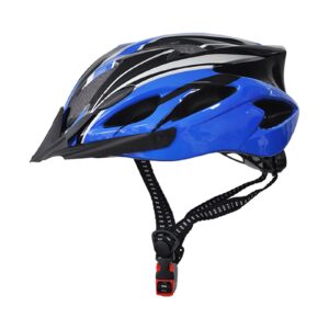 upanbike adult bike helmet mens bike helmet riding helmet one-piece adjustable womens bike helmet head safety protection for mountain bike road bike(blue+black)