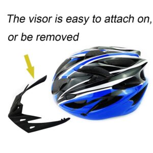 UPANBIKE Adult Bike Helmet Mens Bike Helmet Riding Helmet One-Piece Adjustable Womens Bike Helmet Head Safety Protection for Mountain Bike Road Bike(Blue+Black)