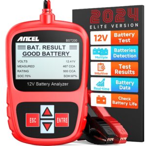 ancel bst200 car battery tester 12v 100-1100 cca automotive bad cell load test tool digital analyzer tester for car truck motorcycle suv boat and more