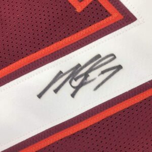 Autographed/Signed Michael Mike Vick Virginia Tech Maroon College Football Jersey PSA/DNA COA