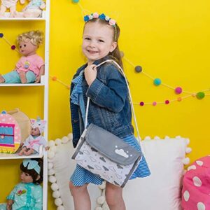 ADORA Baby Doll Diaper Bag with Sturdy Straps, Includes Changing Mat and 2 Doll Diapers (Fits 13" Dolls), Birthday Gift for Ages 3+ - Twinkle Stars