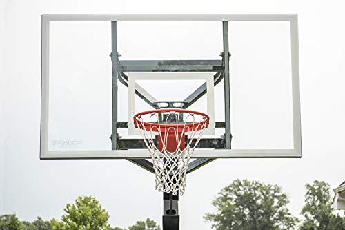 Goalsetter All-American In Ground Adjustable Basketball System with 60-Inch Glass Backboard and Collegiate Breakaway Rim, Black (SS45560G5)