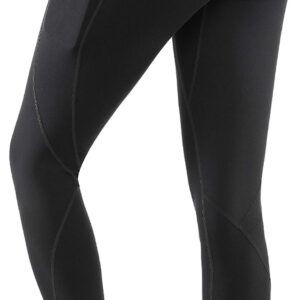 Lingswallow High Waist Yoga Pants - Yoga Pants with Pockets Tummy Control, 4 Ways Stretch Workout Running Yoga Leggings (Black, Medium)