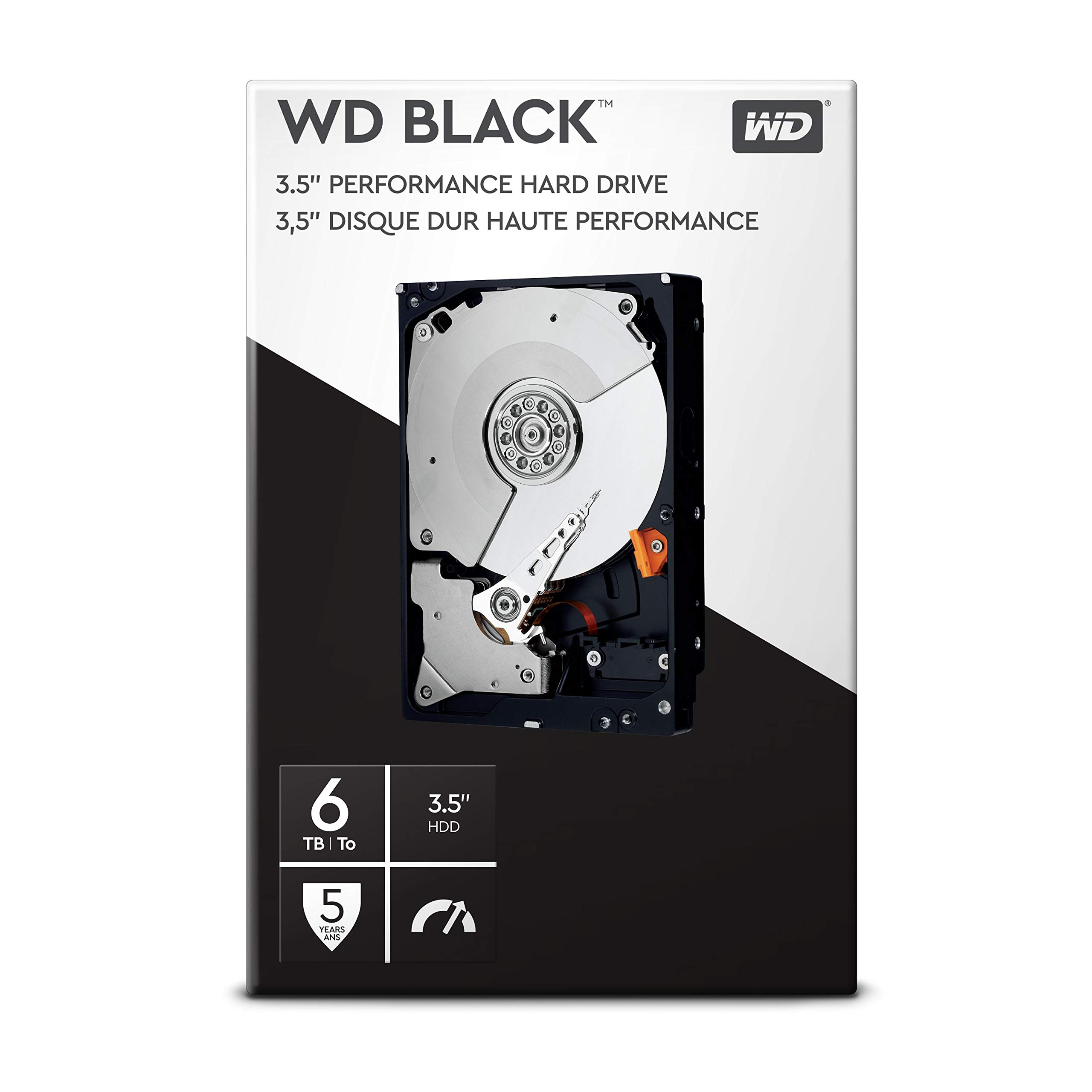 WD_Black 6TB Performance 3.5" Internal Hard Drive - 7200 RPM Class, SATA 6 Gb/s, 256MB Cache