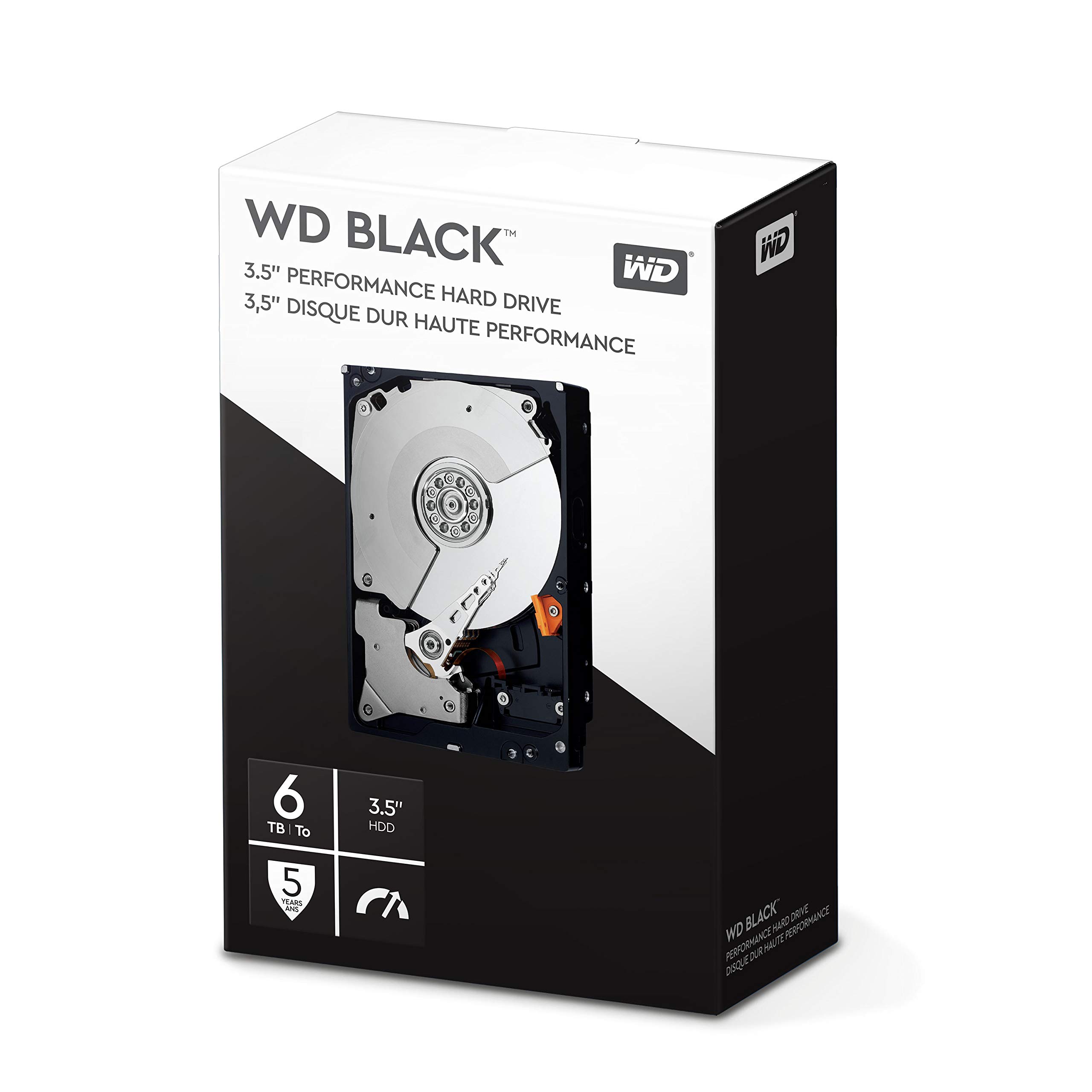 WD_Black 6TB Performance 3.5" Internal Hard Drive - 7200 RPM Class, SATA 6 Gb/s, 256MB Cache