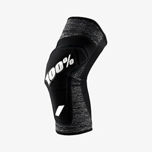 1 unisex-adult ridecamp knee guard, grey heather/black, s