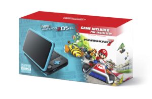 new nintendo 2ds xl - black + turquoise with mario kart 7 pre-installed - nintendo 2ds (renewed)