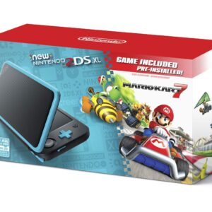 New Nintendo 2DS XL - Black + Turquoise With Mario Kart 7 Pre-installed - Nintendo 2DS (Renewed)