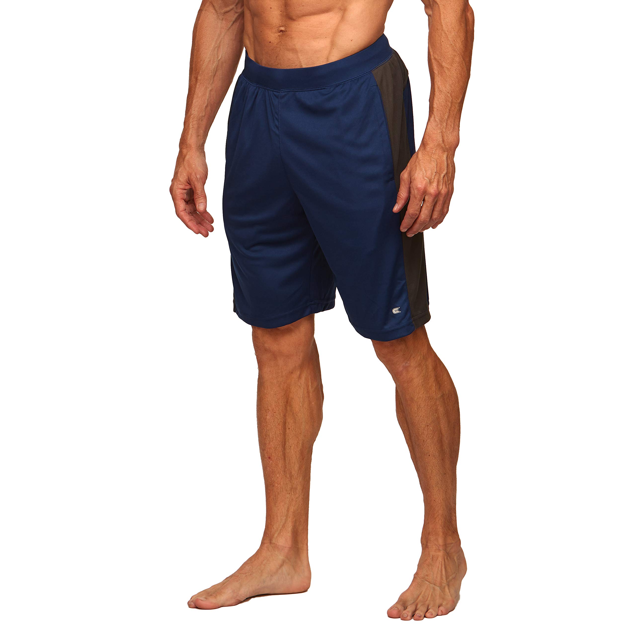 Colosseum Active Men's Four Way Stretch Athletic Short (Estate Blue, Large)